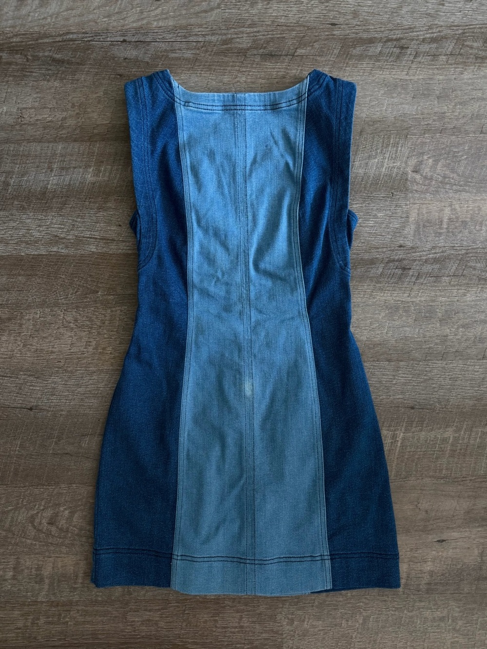 Anthropologie Pilcro The Kendall Sleeveless Denim Mini Dress Size 4 Boho Western - Picture 2 of 8